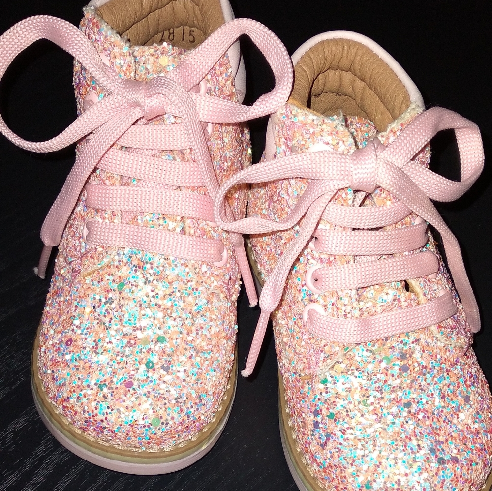 Bambino glittery baby shoes